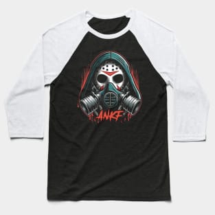 Hooded Masked Logo Baseball T-Shirt